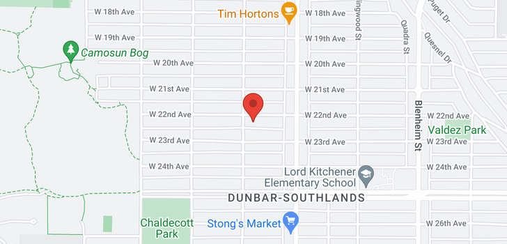 map of 3778 W 22ND AVENUE